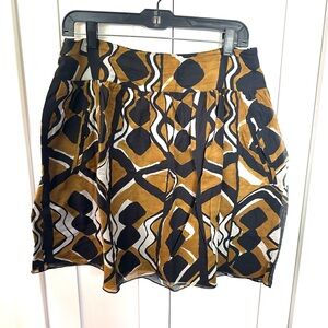Anna Sui Patterned Skirt - Black and Mustard